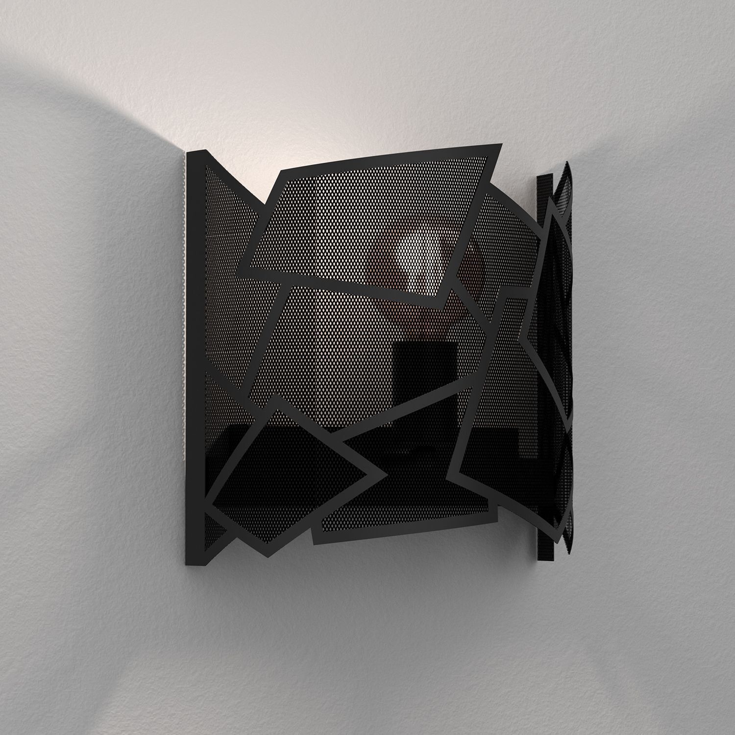 Dekorative Wandlampe Metall Schwarz B:26 cm E27 Modern