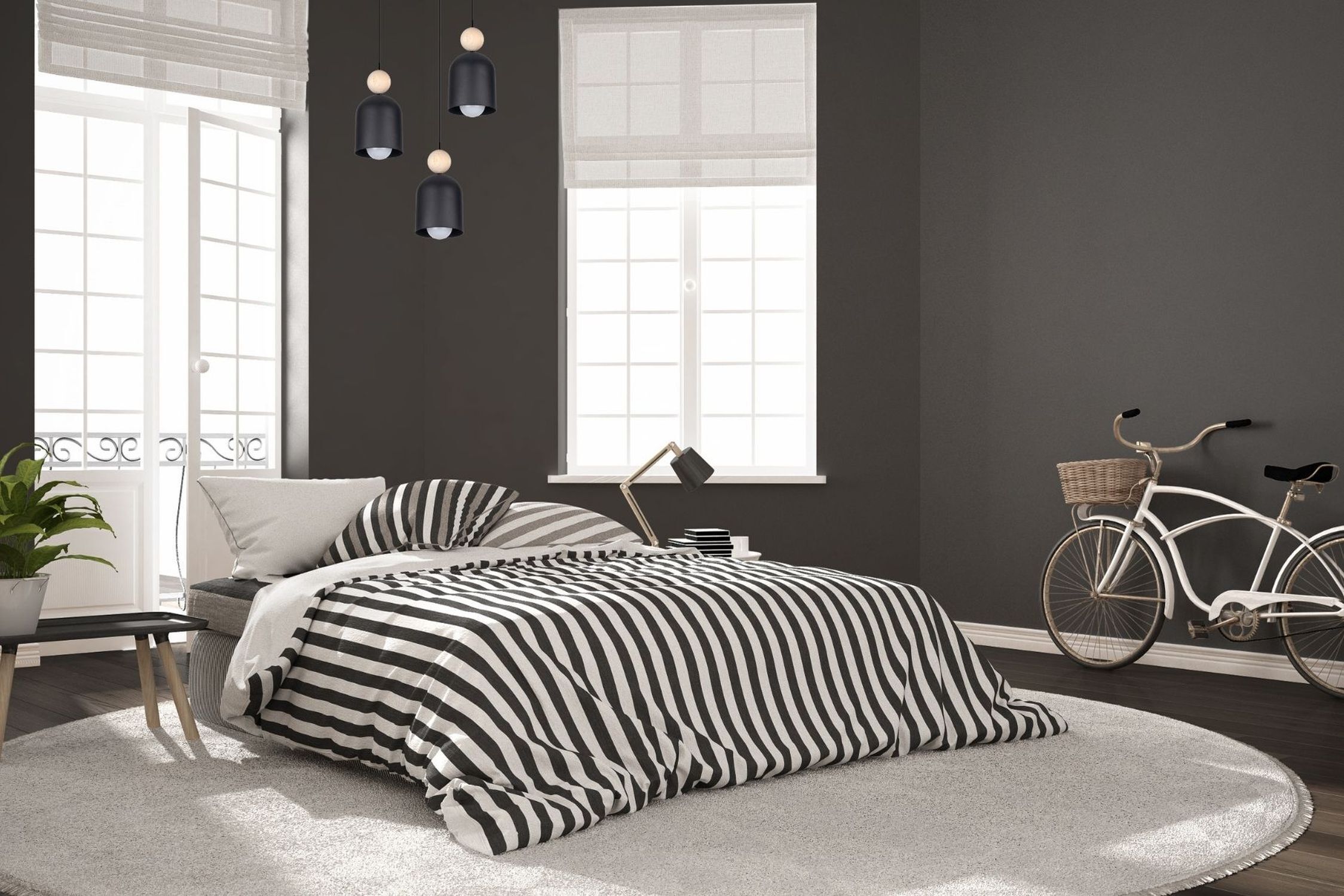 Dekoration für Zuhause, Kissen, Mobiliar, Lampe, Bett