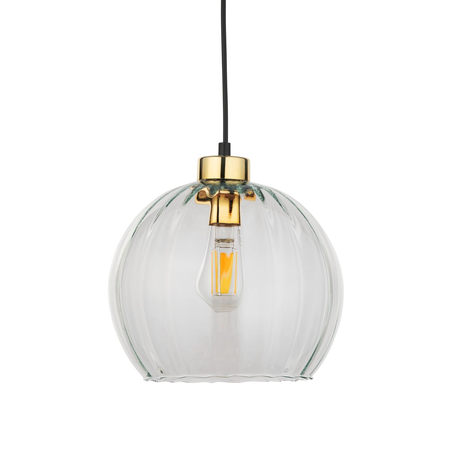 Pendelleuchte rund Glas Ø 25 cm höhenverstellbar E27