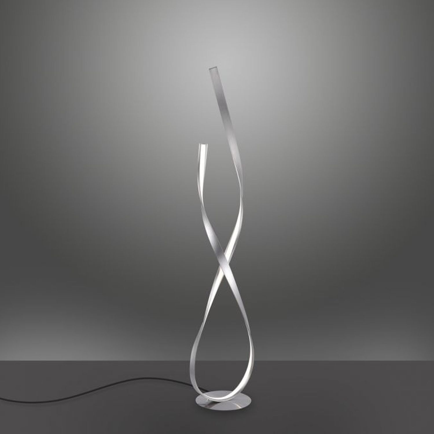 Dimmbare LED Stehlampe in Silber 140 cm 3215 lm 26 W Lampe