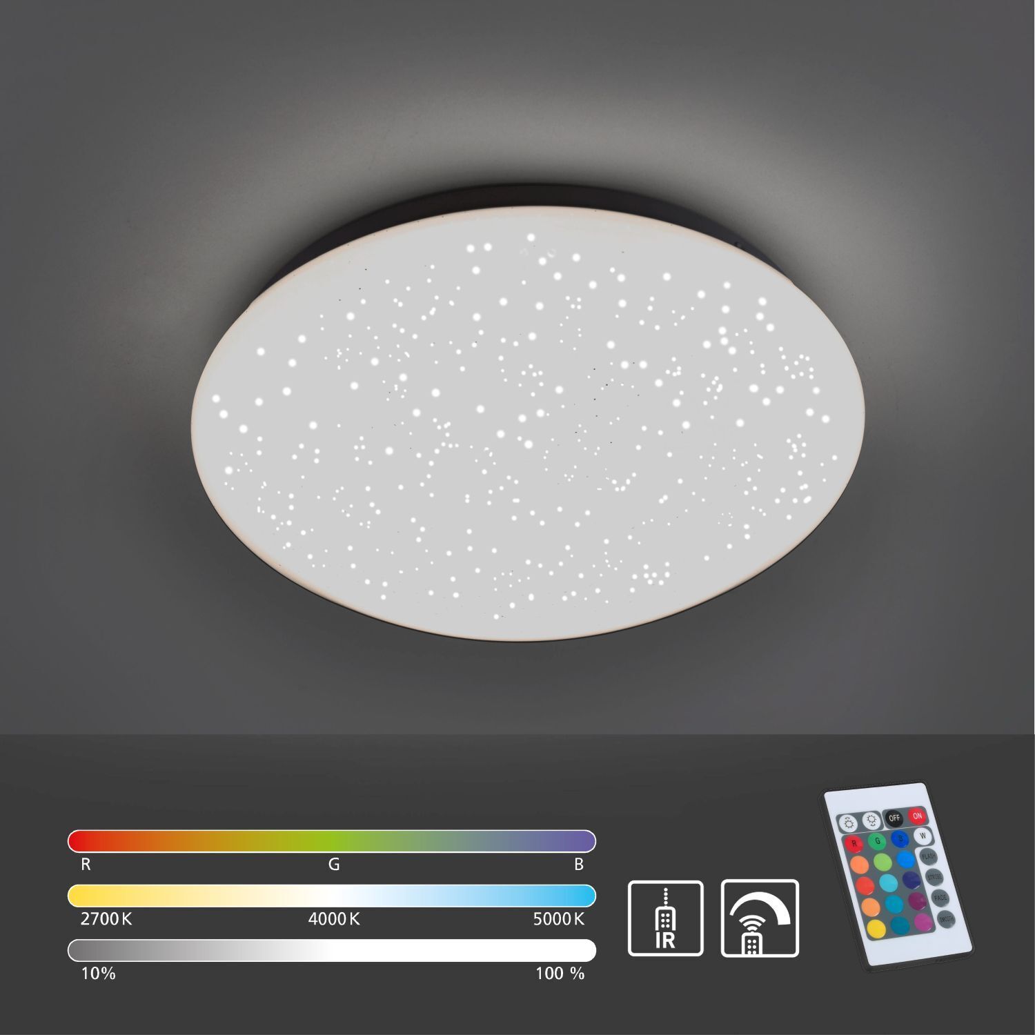LED Deckenleuchte Sternenhimmel dimmbar RGB 860 lm 6 W Deckenleuchte