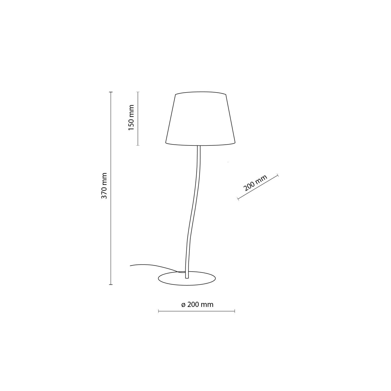 Kinderzimmerlampe Tisch Orange H: 37cm klein E27 Metall Stoff