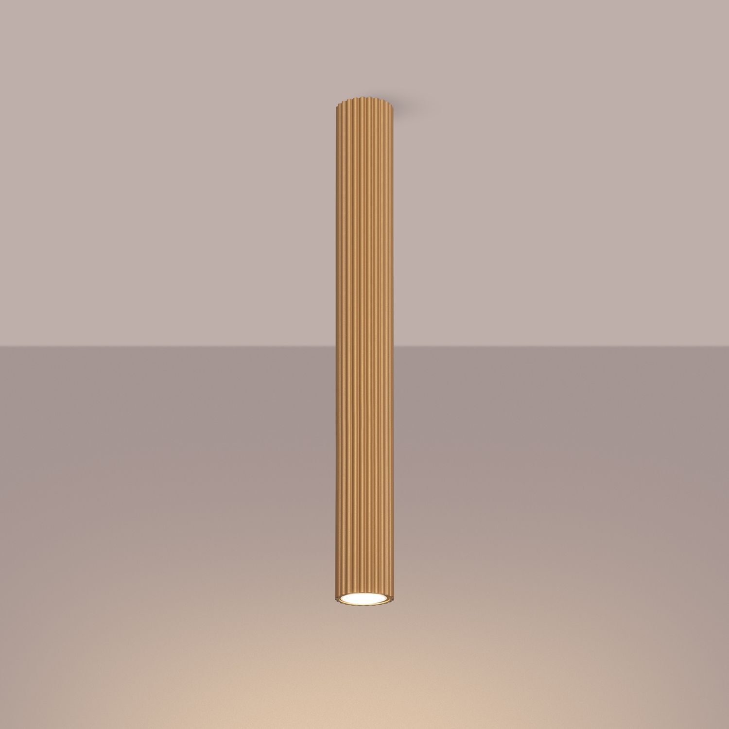 Aufbauspot Aufputz Ø 6,5 cm H: 60 cm Aluminium in Gold GU10