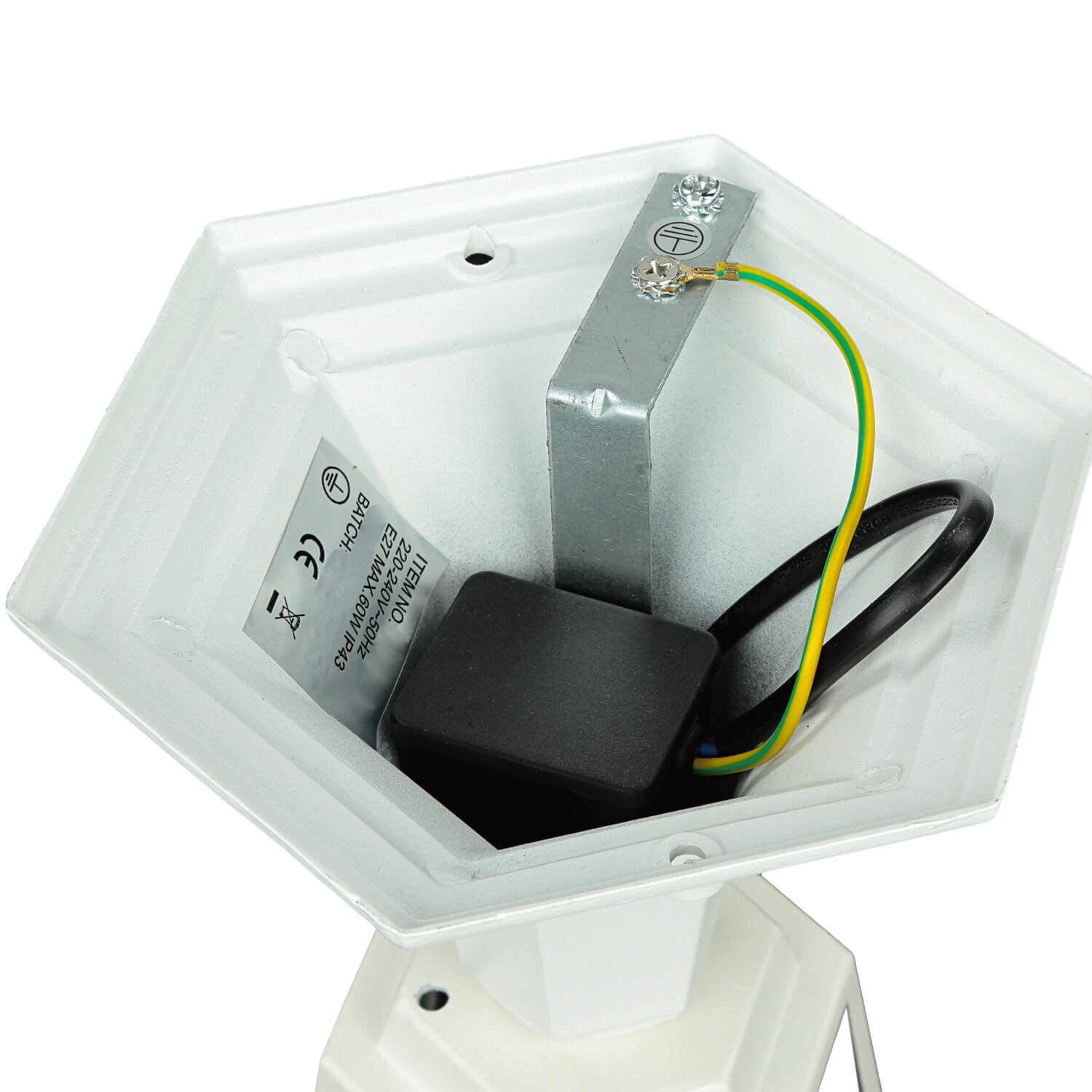 Sockel Wegeleuchte Garten PARIS Weiß IP44 rustikal Adapter, Elektronik, Computer-Ausrüstung, Computerausrüstung