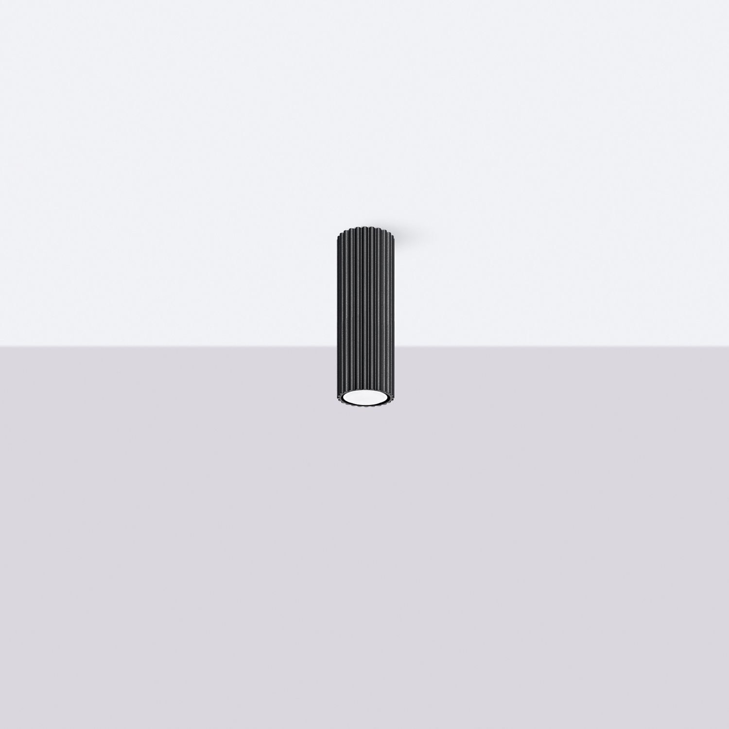 Deckenlampe Aufputz Ø 6,5 cm H: 20 cm Schwarz GU10 Aluminium