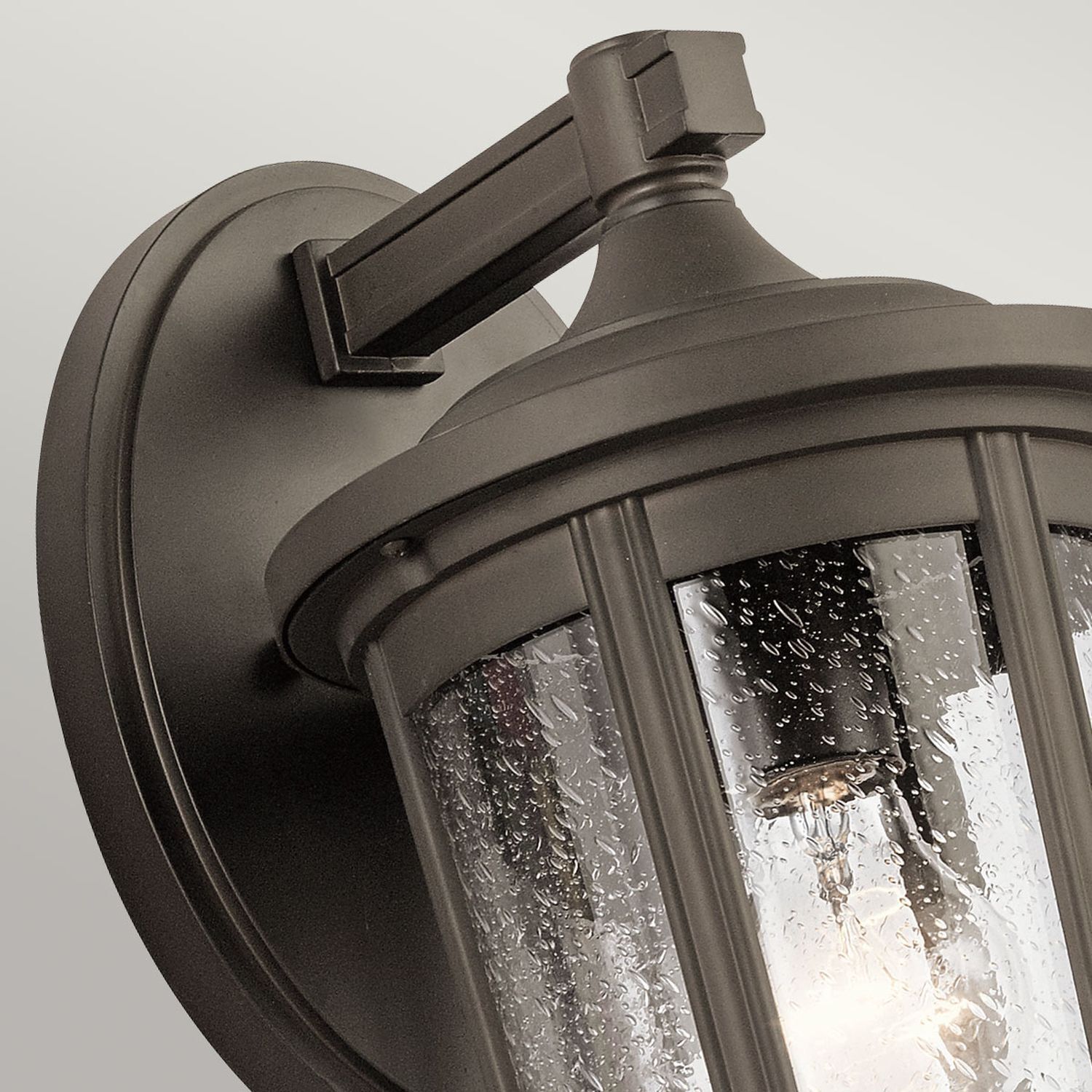 Außenleuchte Wand Alu Glas 37,1 cm hoch IP44 E27 Vintage Beleuchtung, Leuchte, Drinnen, Lampe