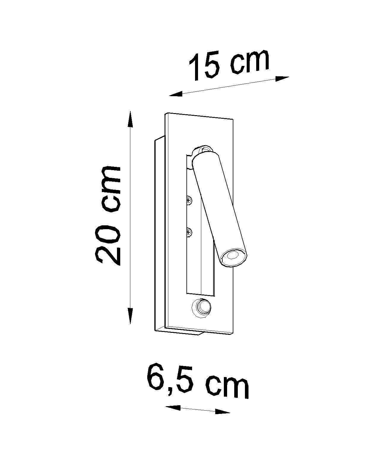 Wandleuchte Metall Schwarz verstellbar H: 20 cm G9 Lesen