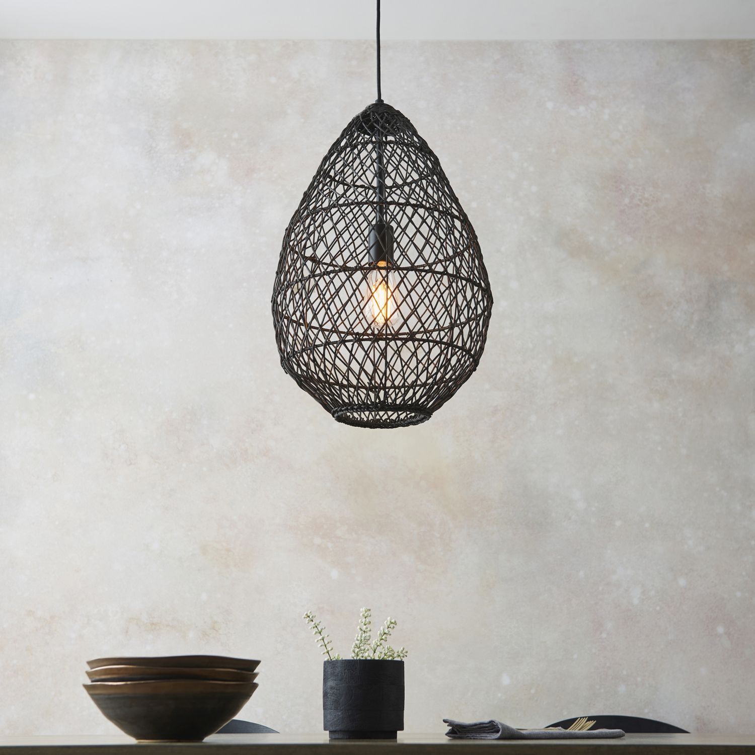 Lampe, Pflanze, Kronleuchter