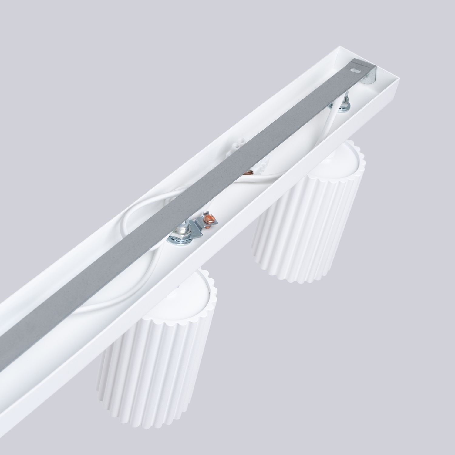 Deckenlampe Modern Weiß 117 cm schwenkbar 6x GU10 Aluminium