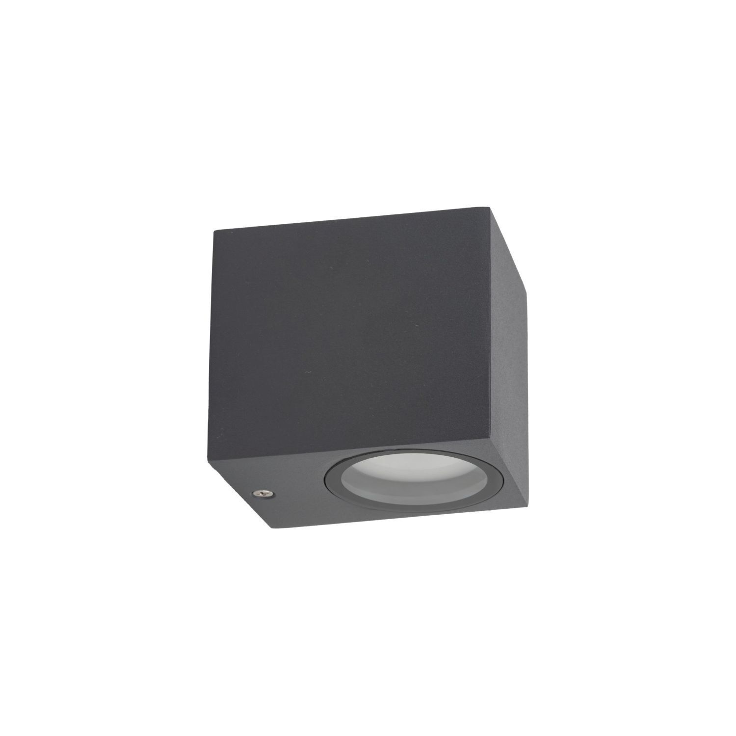 Wandlampe außen Downlight Grau Metall IP44 GU10 H:8 cm Elektronik, Sprecher