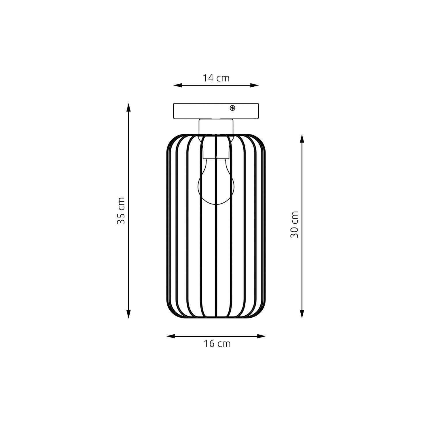 Draht Deckenlampe Schwarz Metall E27 Ø16 cm rund Retro Draht Deckenlampe Schwarz Metall E27 Ø16 cm rund Retro