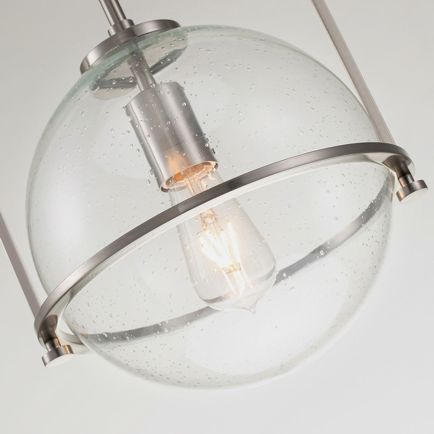 pendant light, glass lampshade, bulb, clear glass, ceiling light