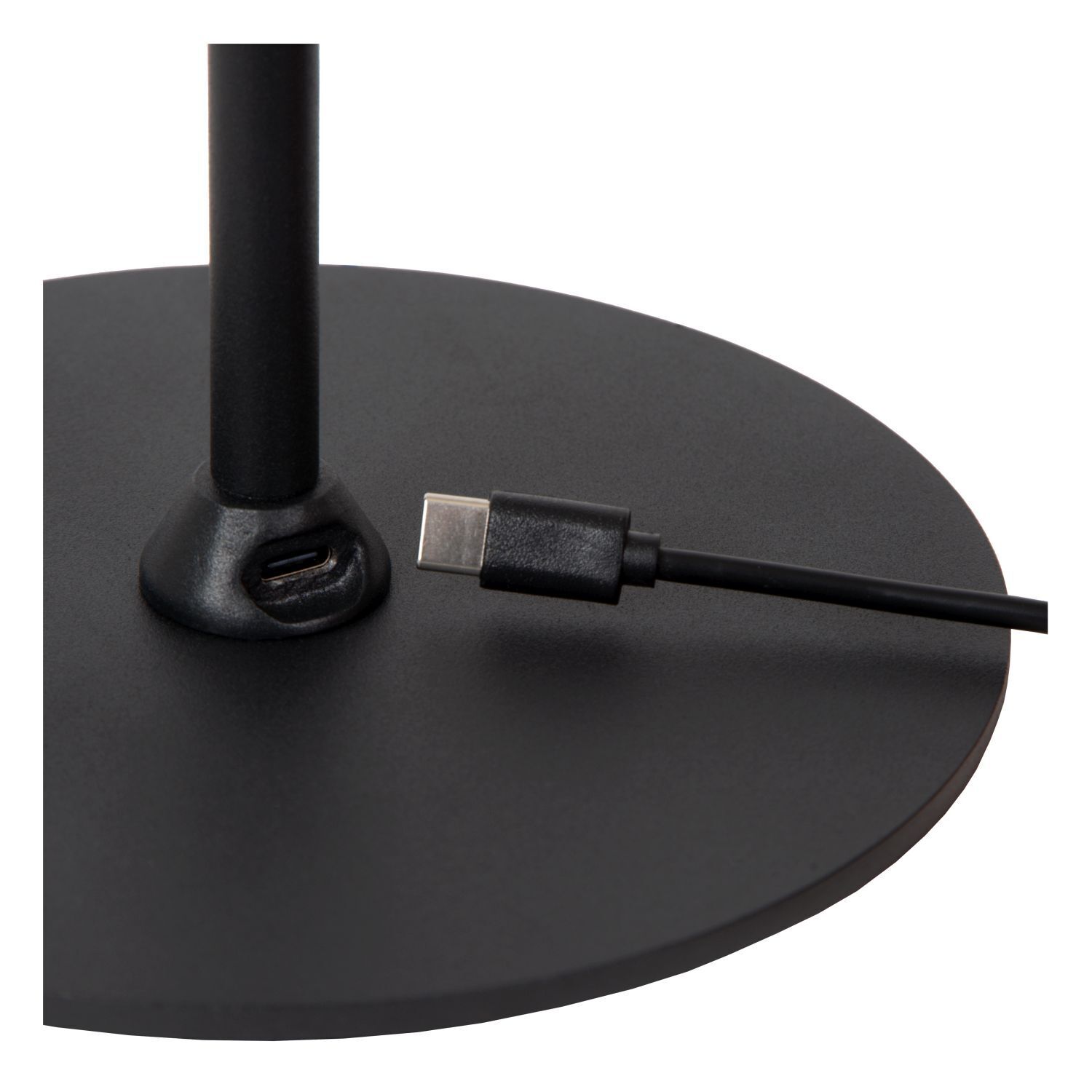 LED Akku Tischleuchte Grau 3000 K H:46 cm edel Elektrisches Gerät, Mikrophon, Adapter, Elektronik