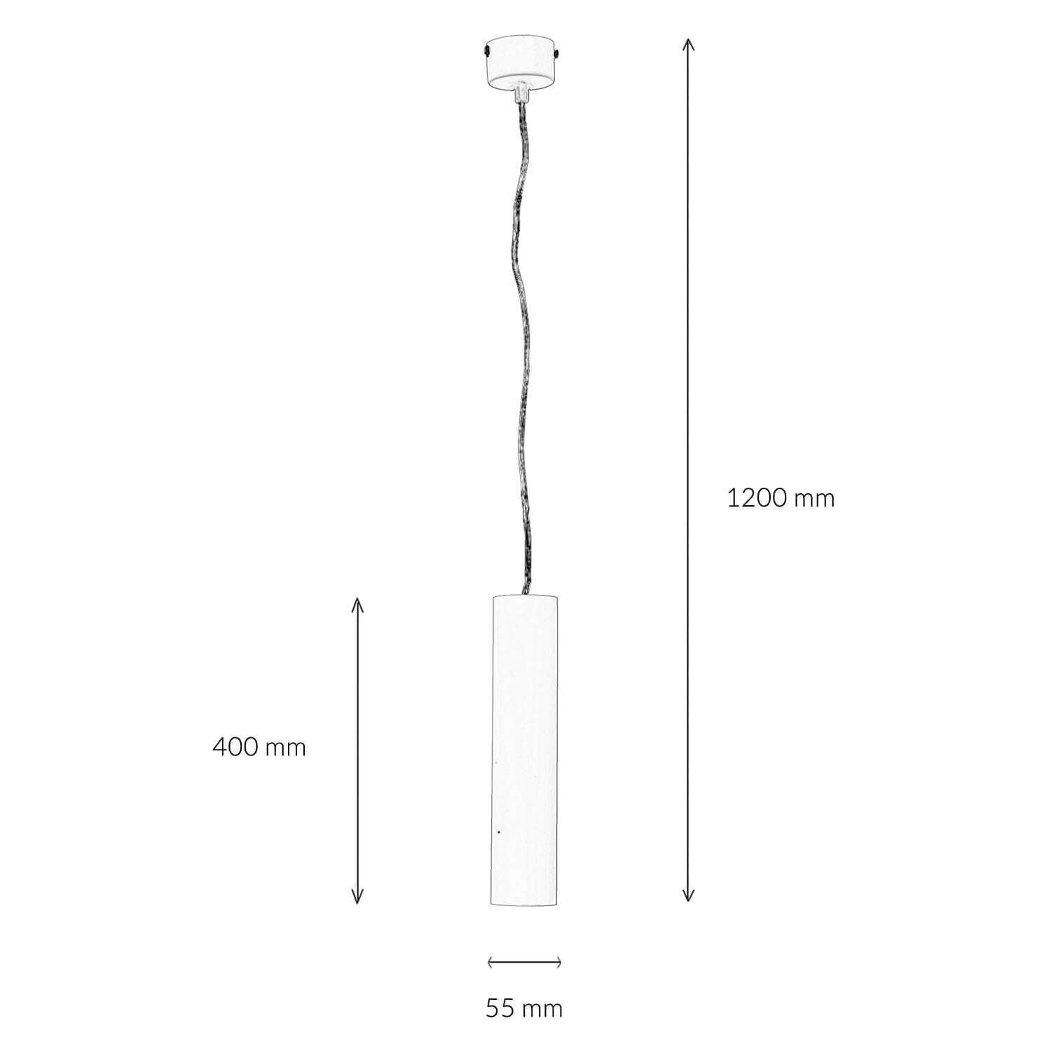 Moderne Pendelleuchte in weiß 24/120 cm