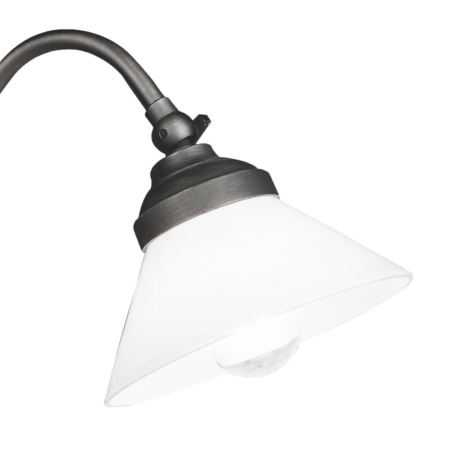 Schreibtischlampe 40 cm Messing Glas Rustikal verstellbar Lampe, Lampenschirm