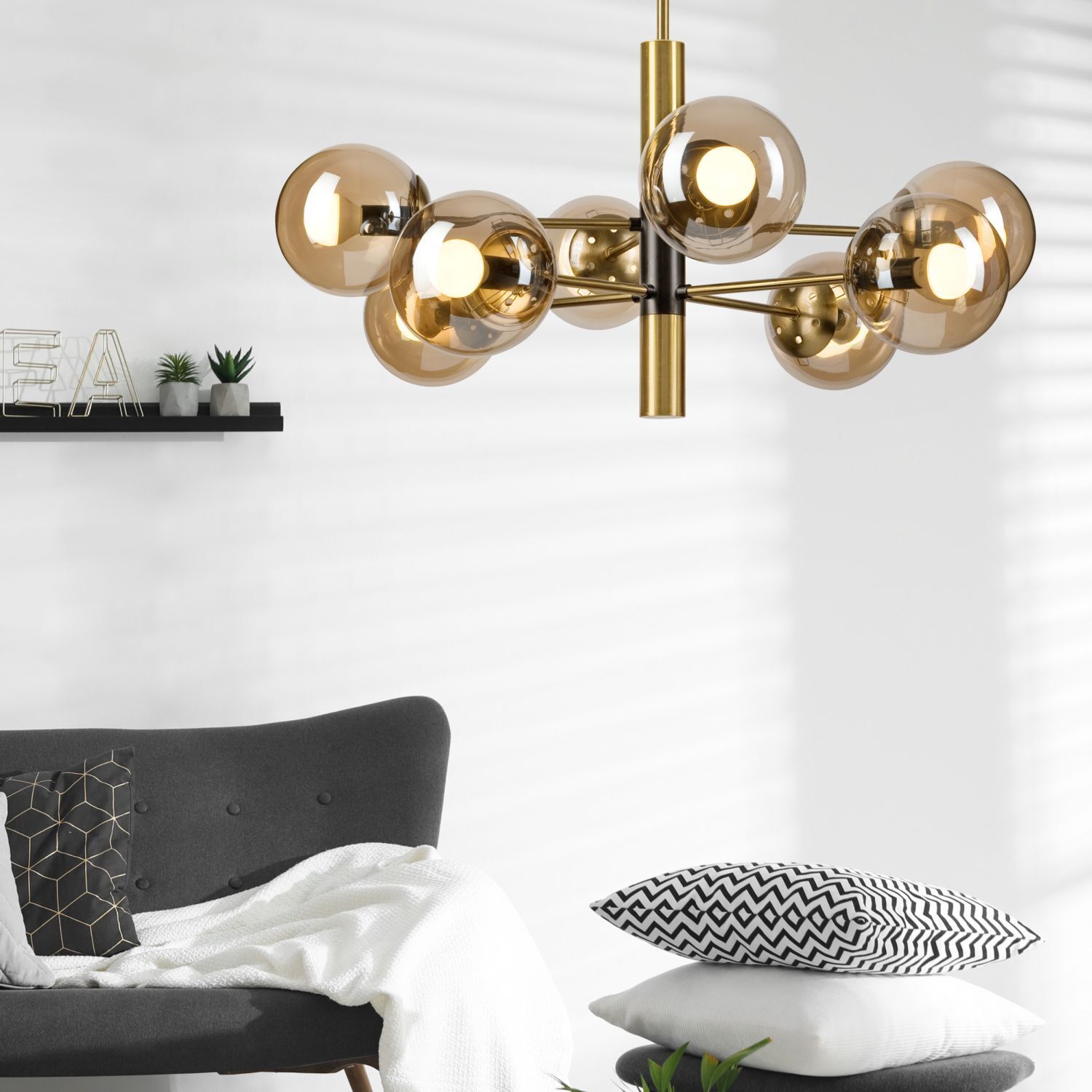 Leuchter, Lampe, Pflanze