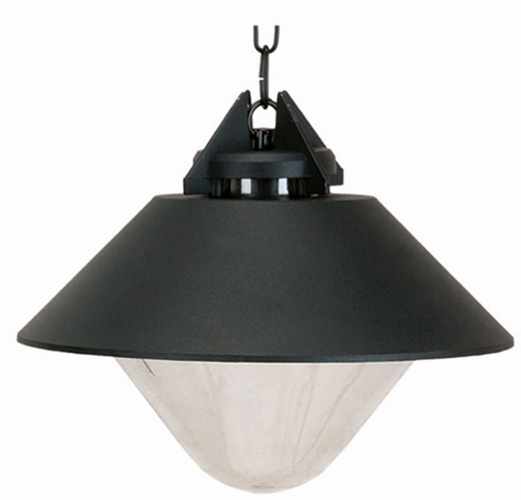 Außen Pendelleuchte Schwarz Ø32cm rund IP44 Rustikal
