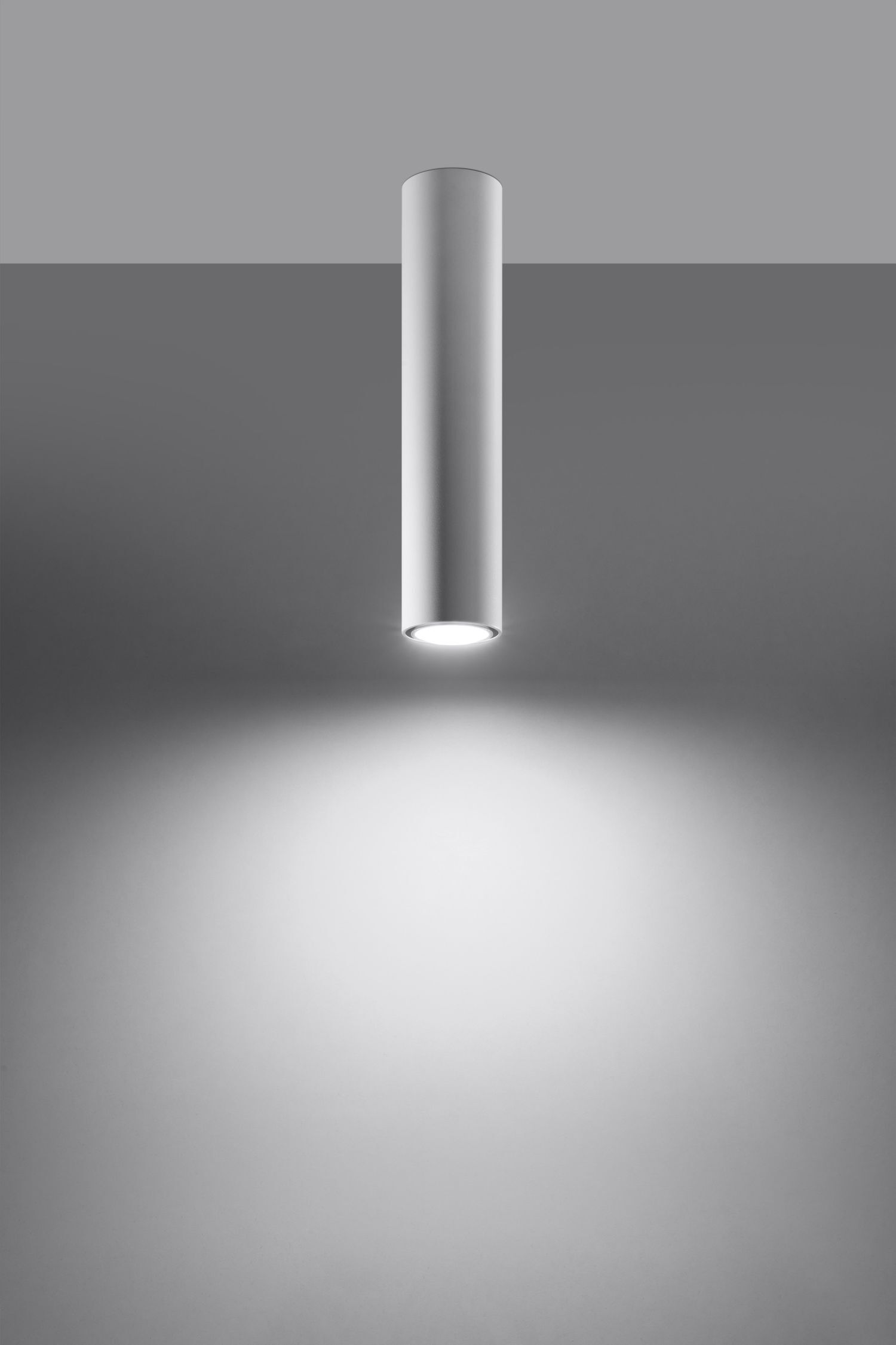 Spot Deckenleuchte Weiß 40 cm hoch Ø 6 cm Metall Modern