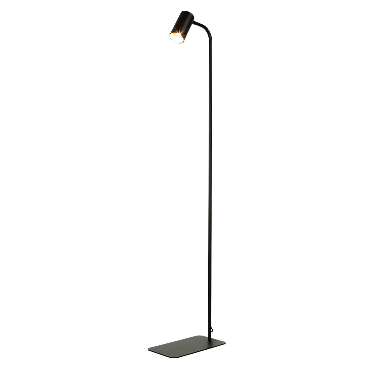 Kleine Stehlampe Schwarz Gold 124cm Modern flexibel