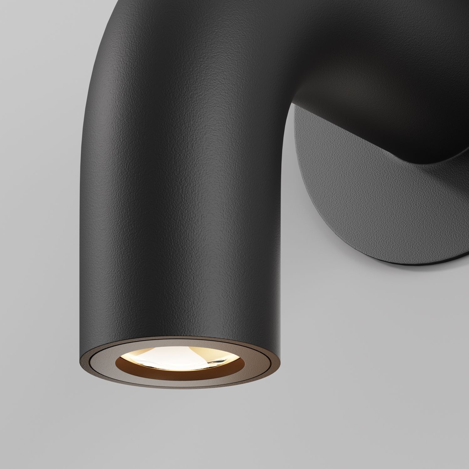 Wandleuchte, Schwarz, Metall, LED, Spotlight