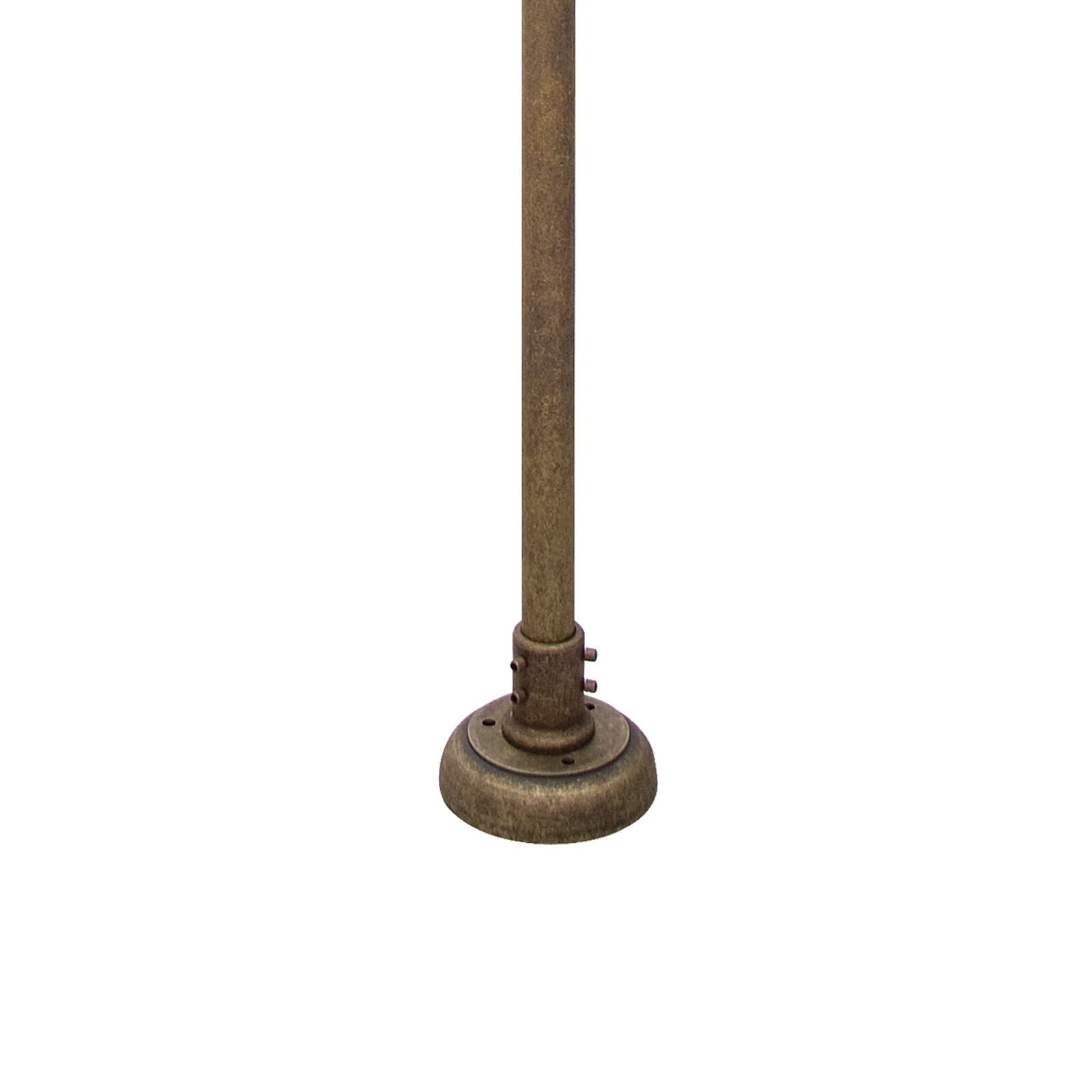 Wegeleuchte 3-flammig IP44 E27 210 cm Messing Glas