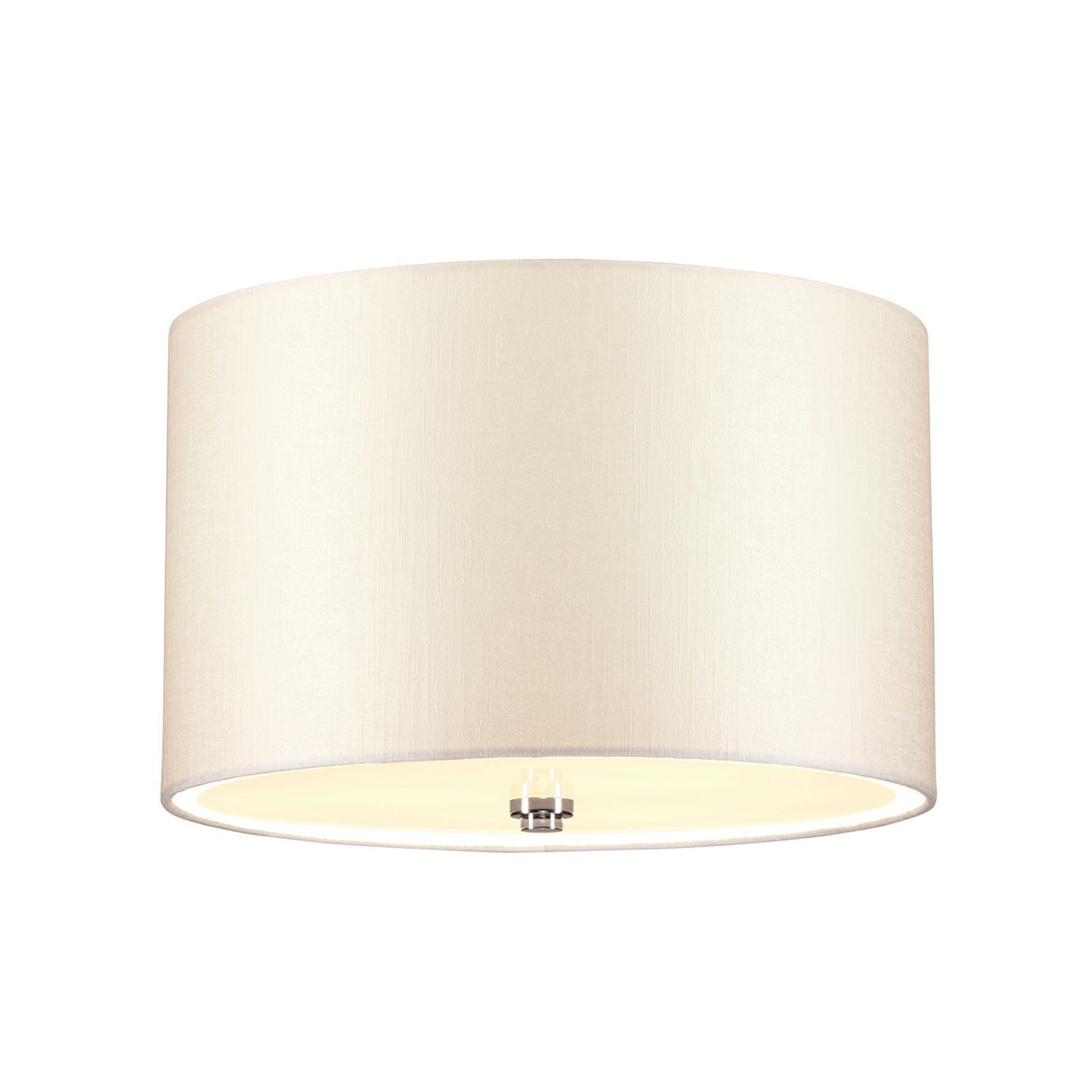 Deckenlampe Stoff rund Ø36cm Creme Chrom Modern VARINDA