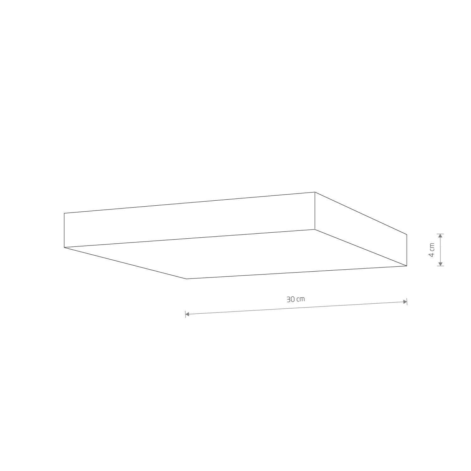 LED Deckenleuchte Weiß 3000 K 4600 lm B: 30 cm H: 4 cm