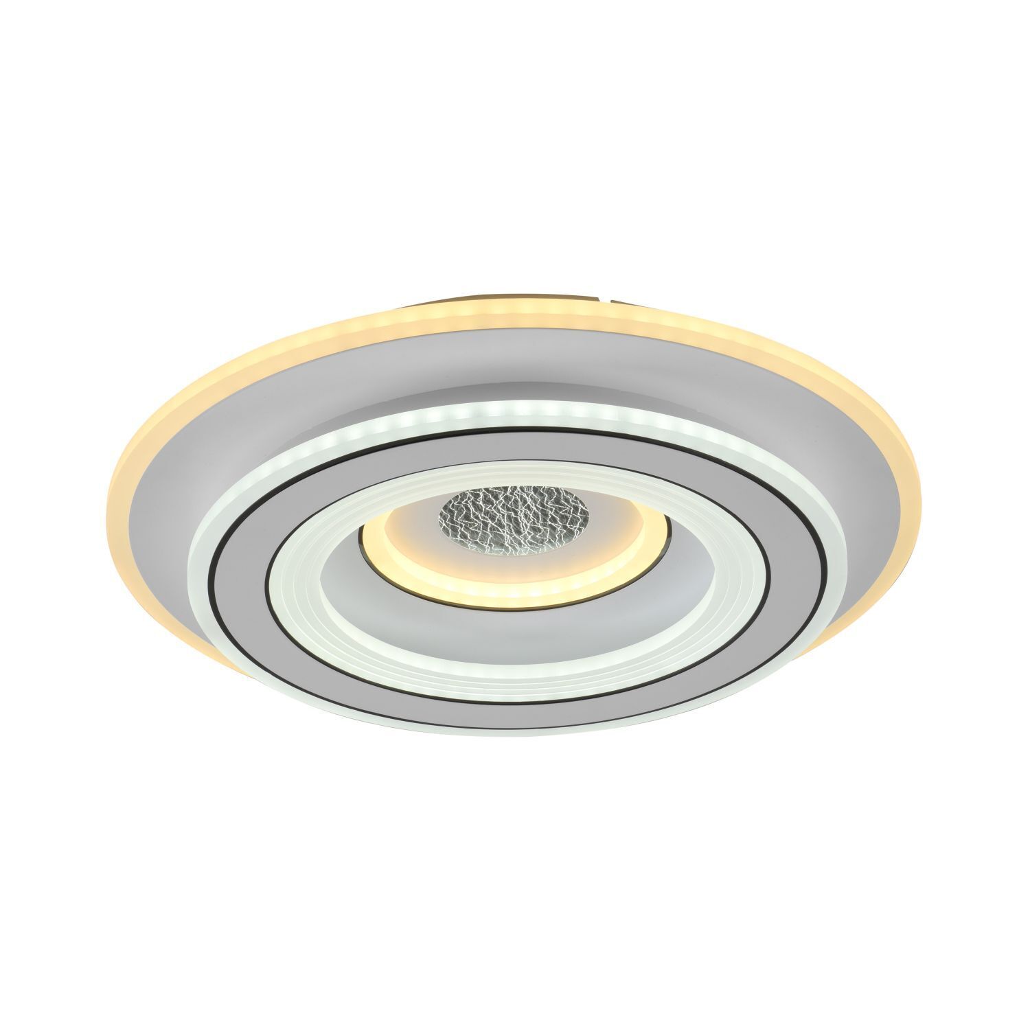 Weiße LED Deckenlampe Dimmer Ø40 cm 5100 lm Nachtlicht
