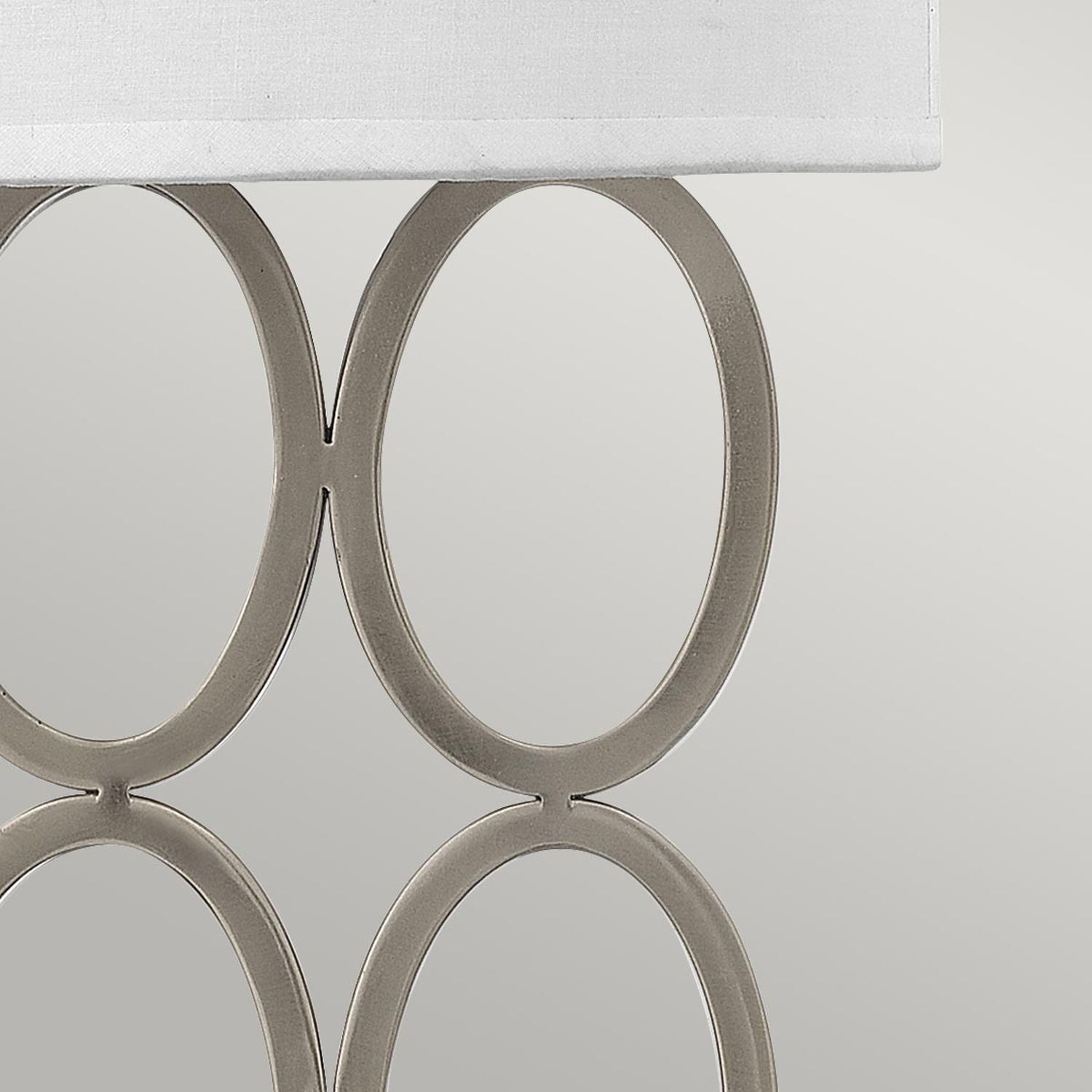 Wandleuchte Metall Stoff Glas 51,5 cm hoch 5x E14 elegant