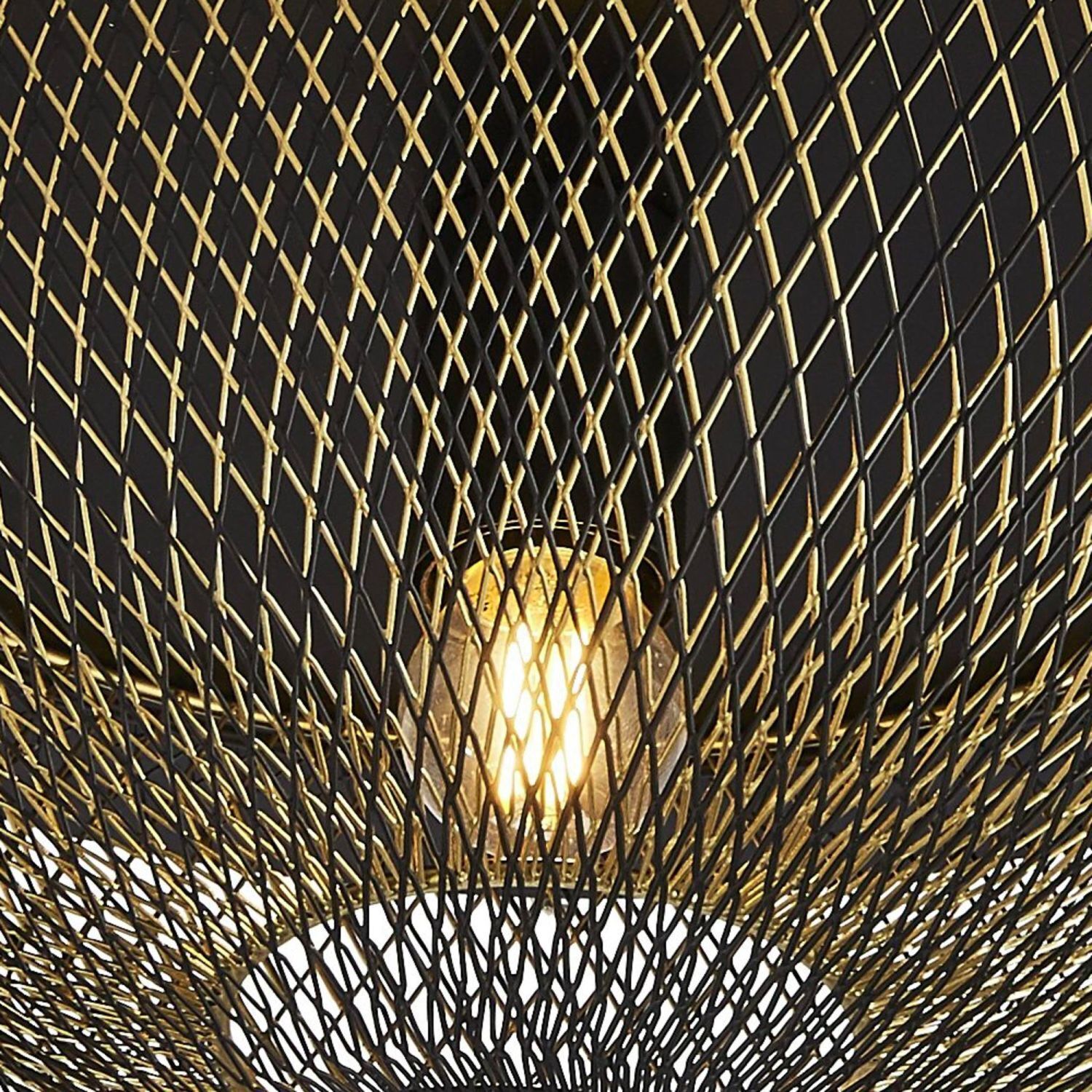 Deckenleuchte Schwarz Gold rund Ø 40 cm E27 Metall