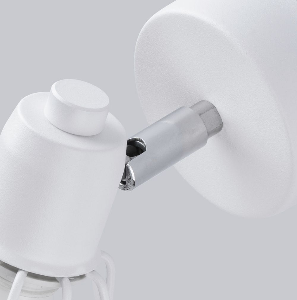 Wandlampe Weiß schwenkbar Draht Schirm E27 Retro