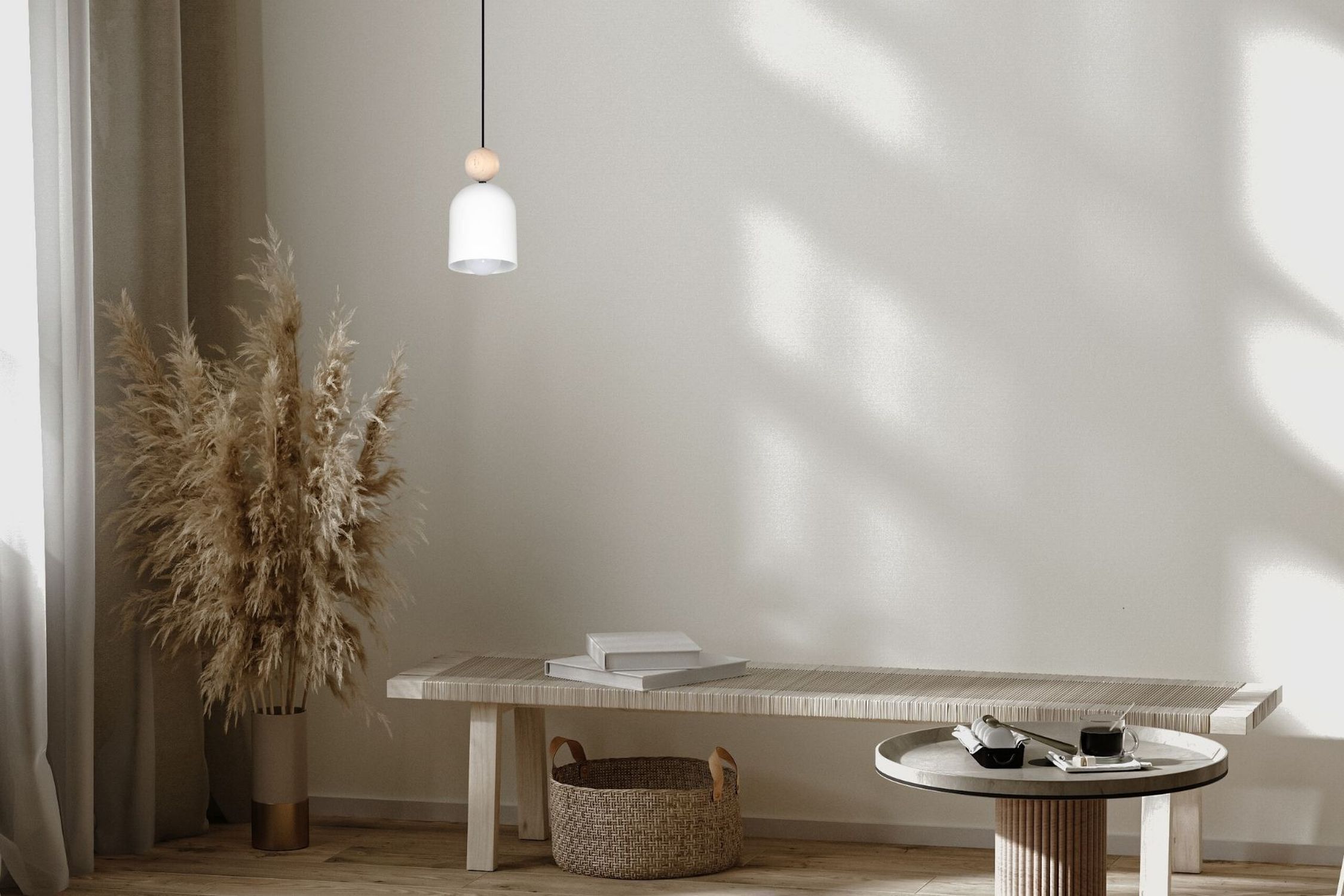 Wohnliche Hängelampe Metall Holz E27 Ø11 cm rund Moebel, Tabelle, Innenarchitektur, Lampe, Esstisch