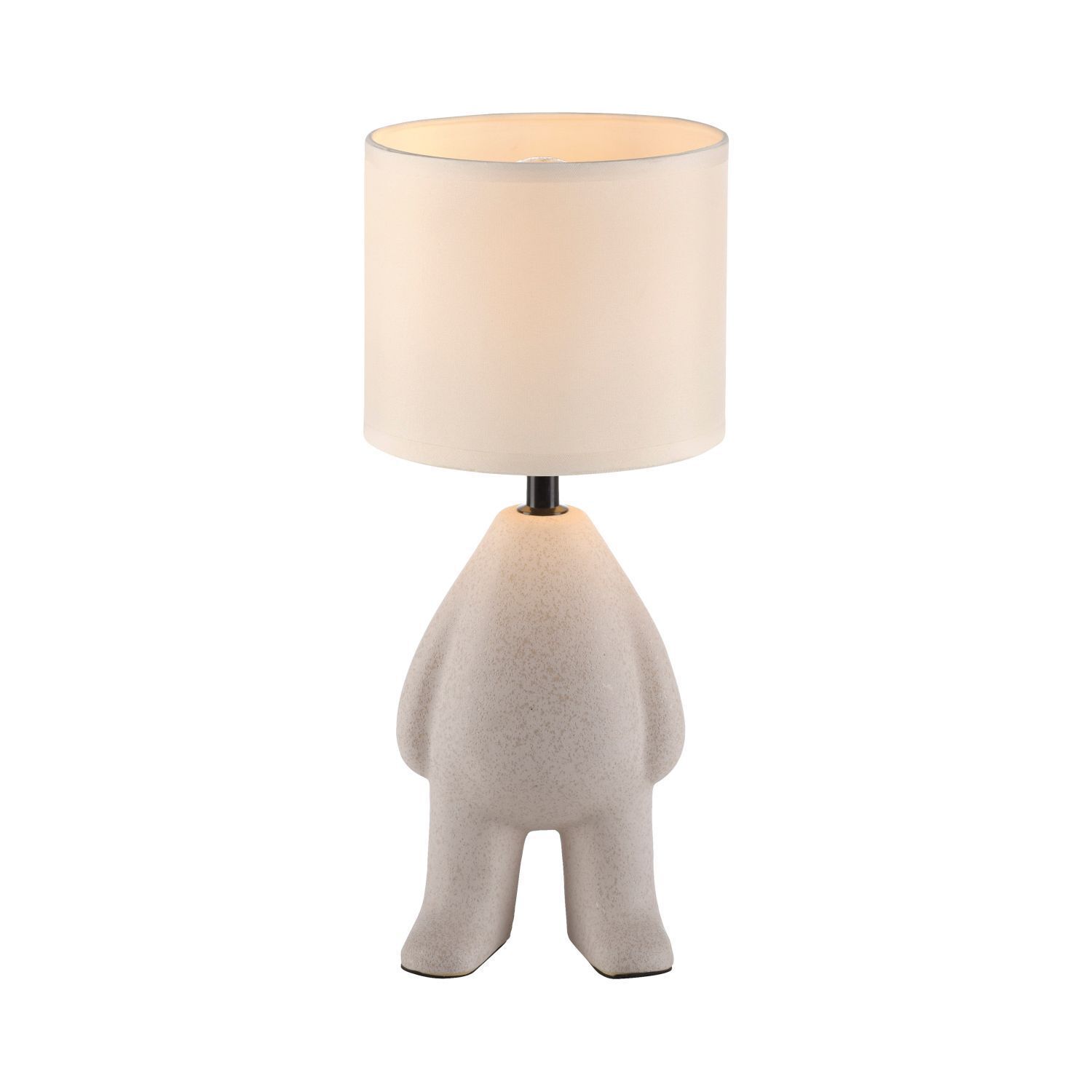 NachtTischlampe Keramik Stoff Teddy 38 cm E27 blendarm Lampe, Tischlampe
