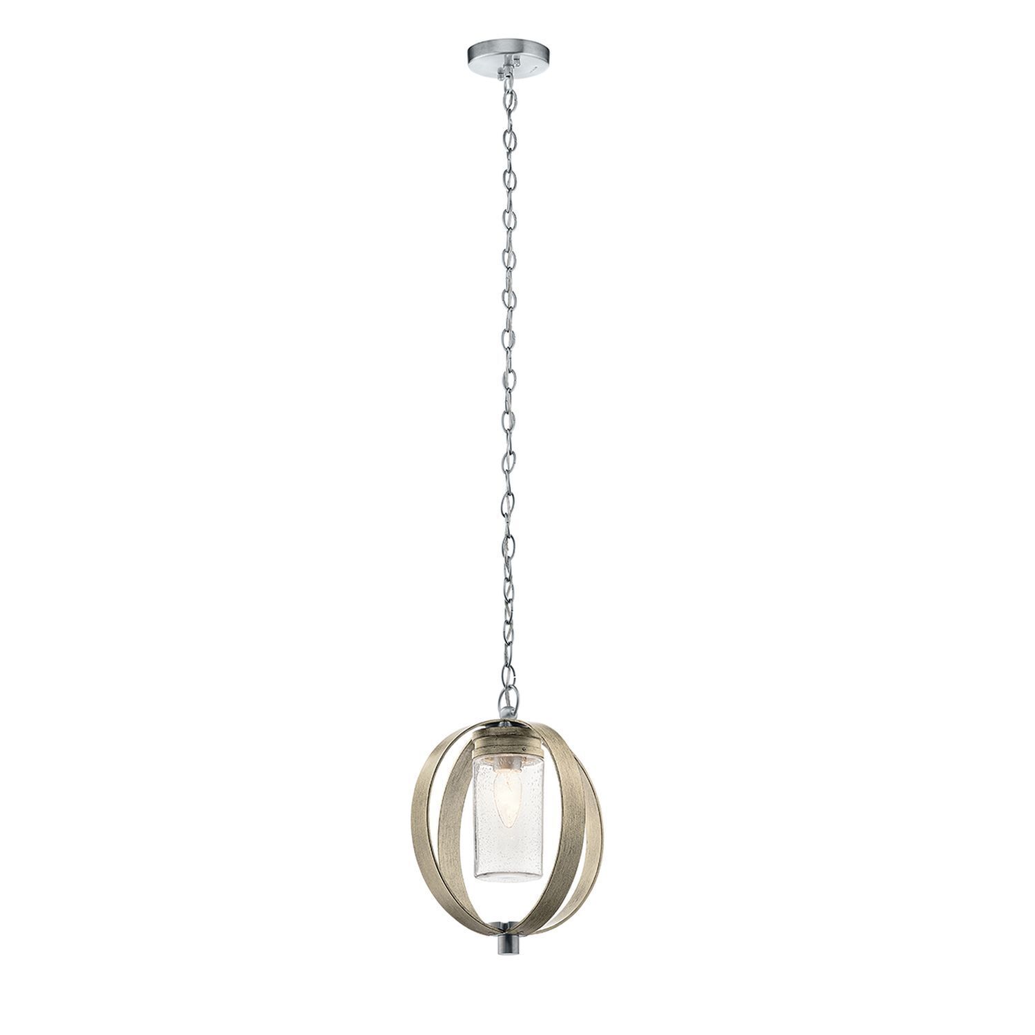 Außenlampe rund B: 30,5 cm H: max. 203,3 cm verstellbar