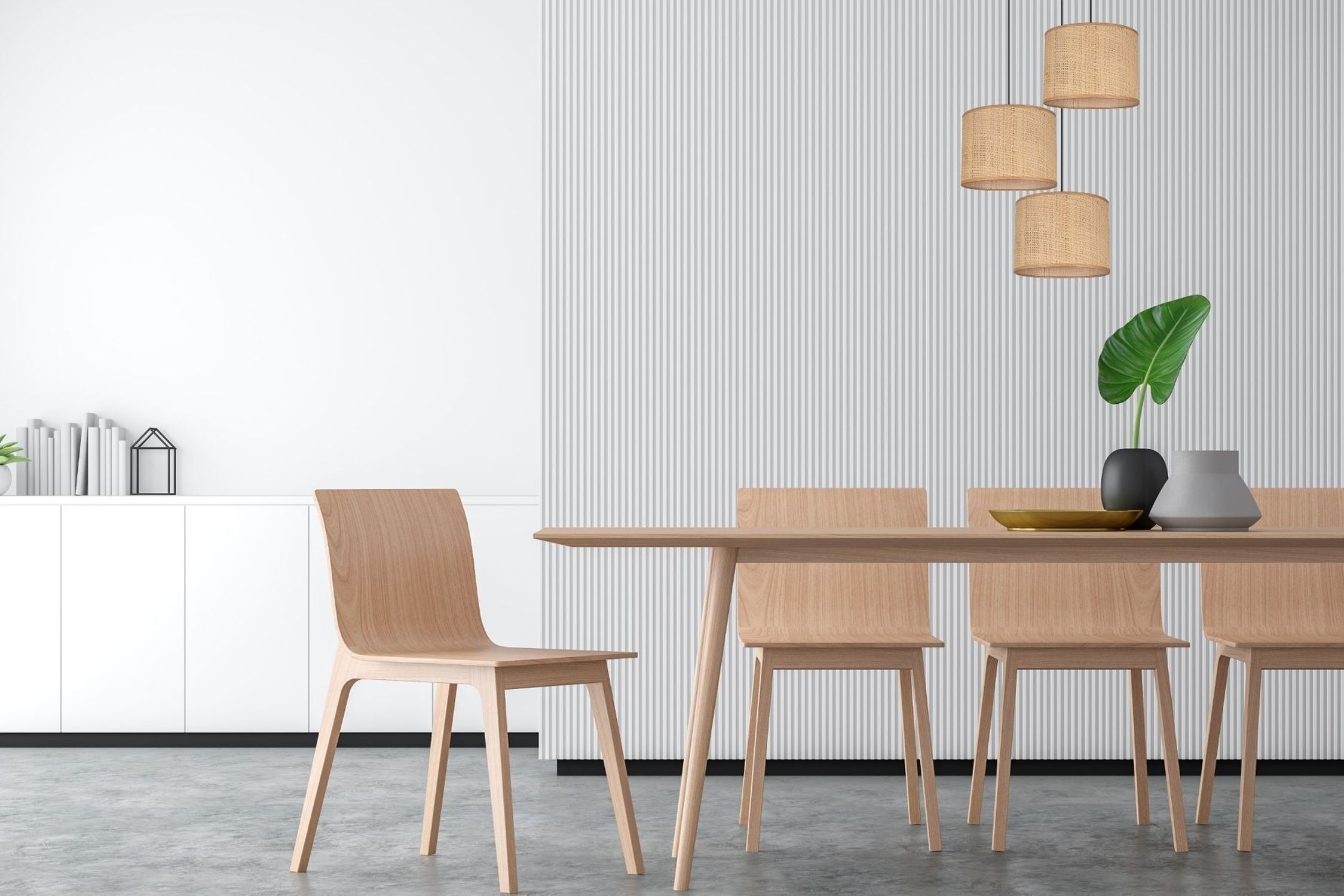 Wohnliche Hängelampe Rattan Braun E27 Ø45 cm 3-flammig