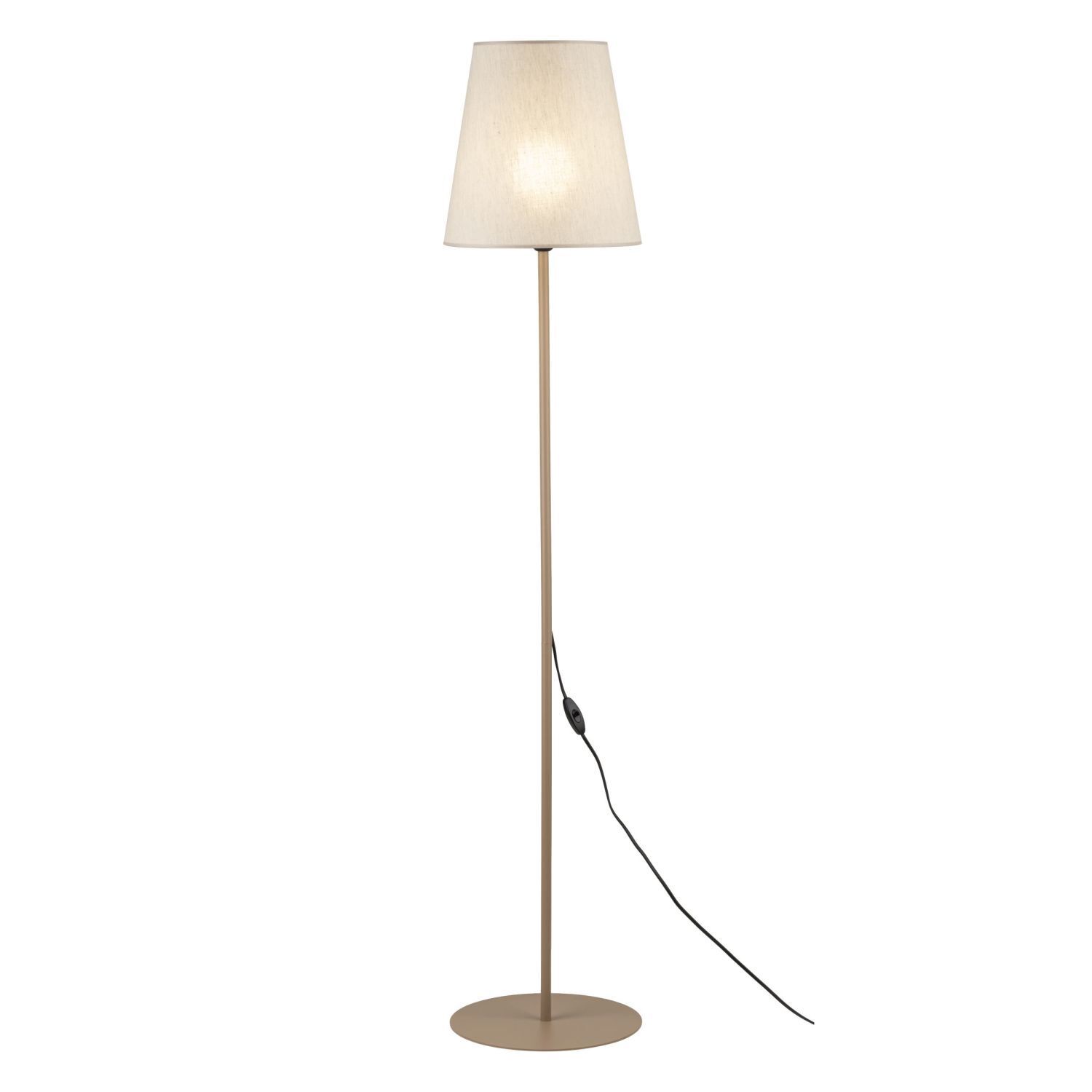 Stehlampe, Beige, Holz, Stehleuchte, Lampenkabel