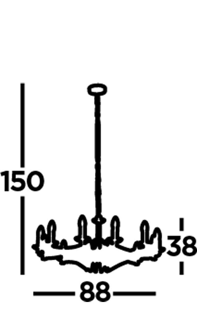 Kronleuchter in Messing Antik E14 Metall 12-flammig Ø 88 cm