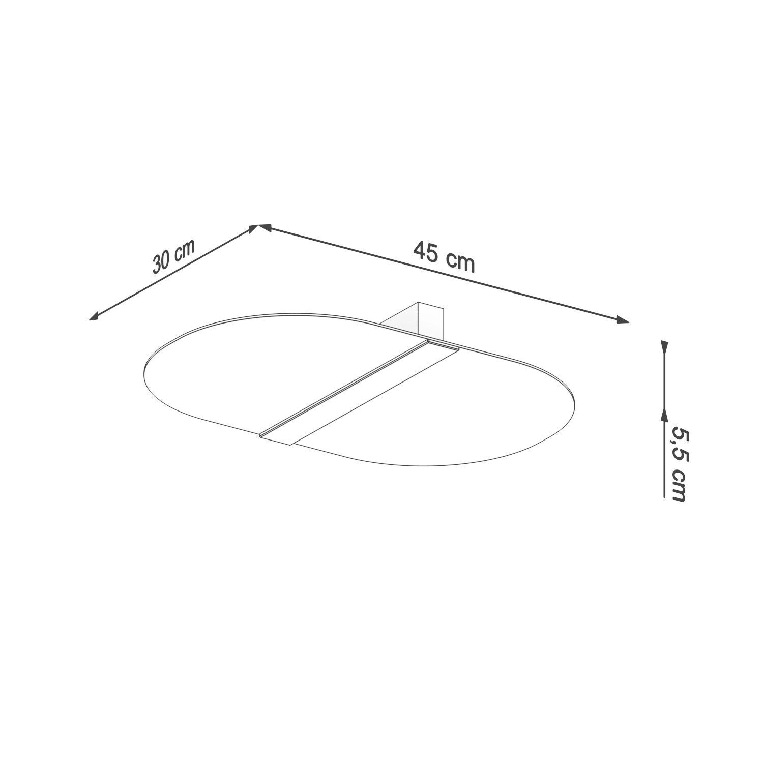 Deckenleuchte Glas Metall 45 cm lang Weiß Chrom 4x G9