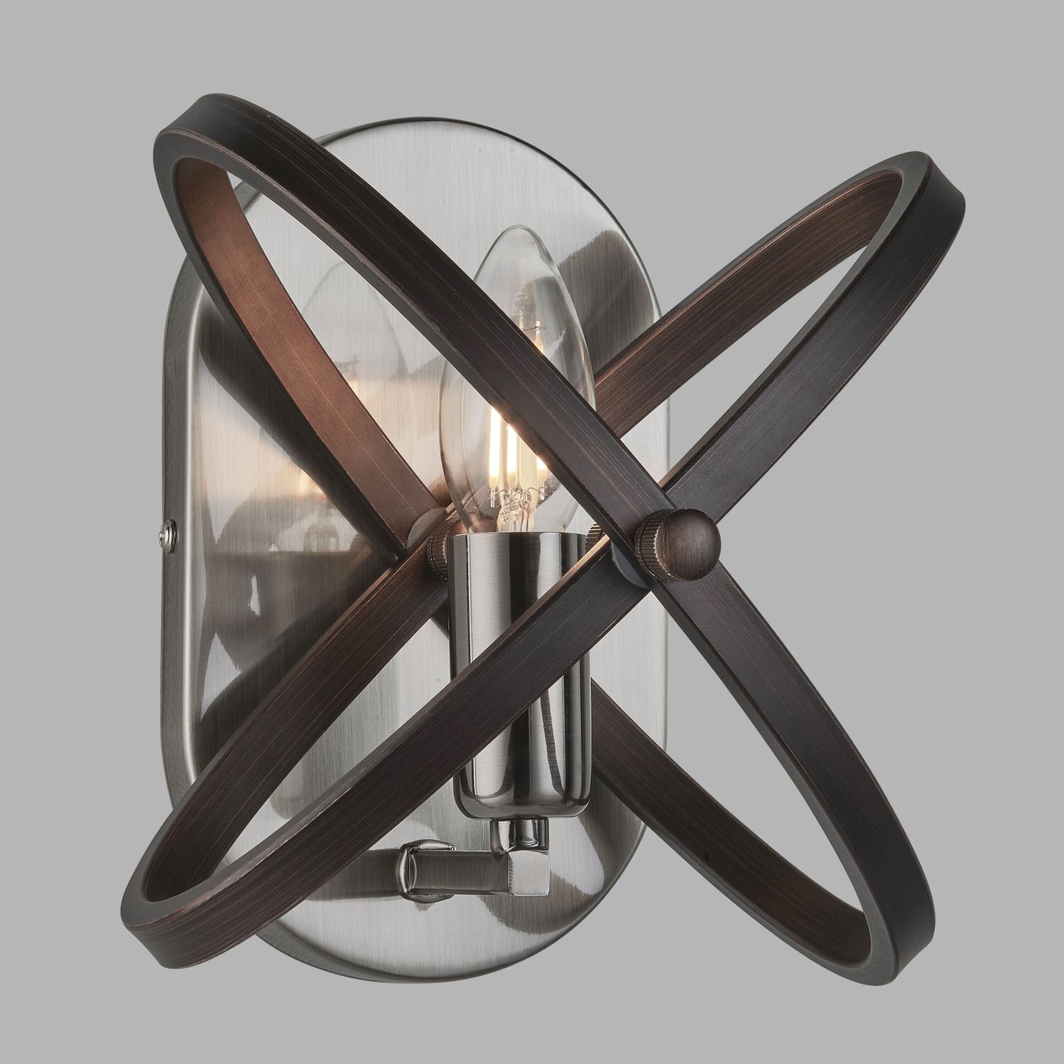 Wandleuchte Rustikal B: 23 cm H: 20 cm klein Metall E14