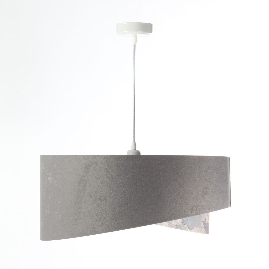 Pendelleuchte rund D: 50 cm Stoff Velours Optik KARIM