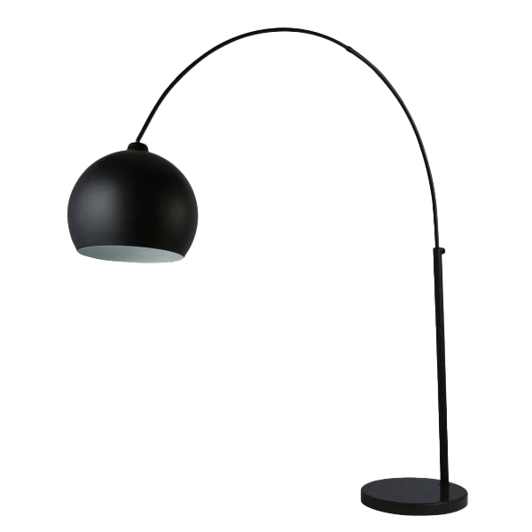 Bogenlampen tischleuchte, arc lamp, schwarz, metall, schwenkbar
