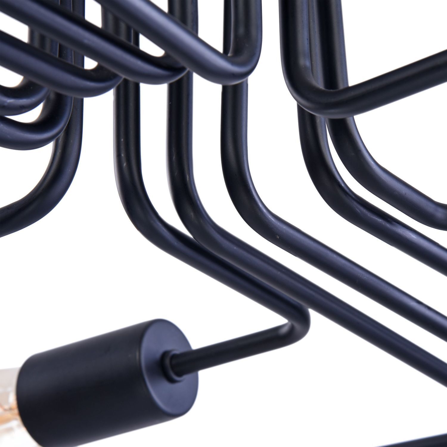 Deckenleuchte Metall E27 Schwarz Retro LENI