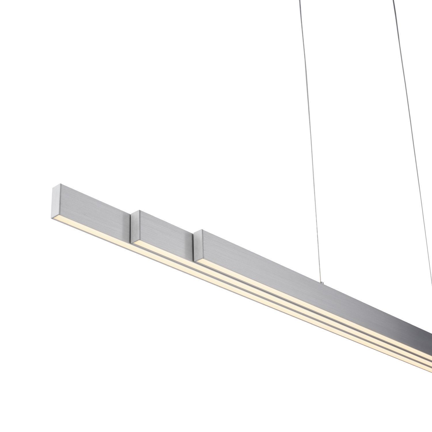 LED Pendelleuchte in Aluminium 13 W 165 cm länglich