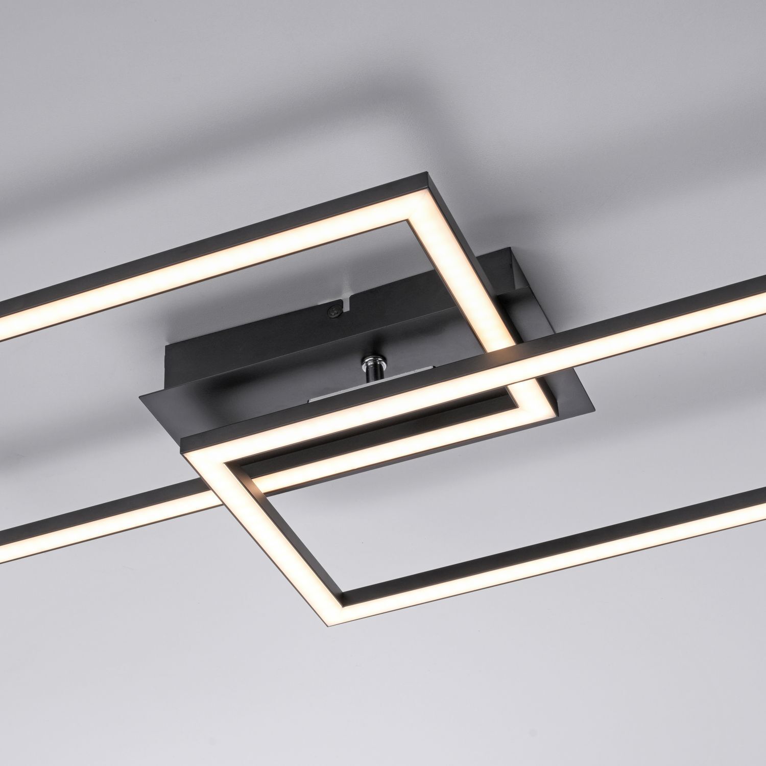 Dimmbare LED Deckenleuchte Schwarz 4200 lm 3000 K 36 W