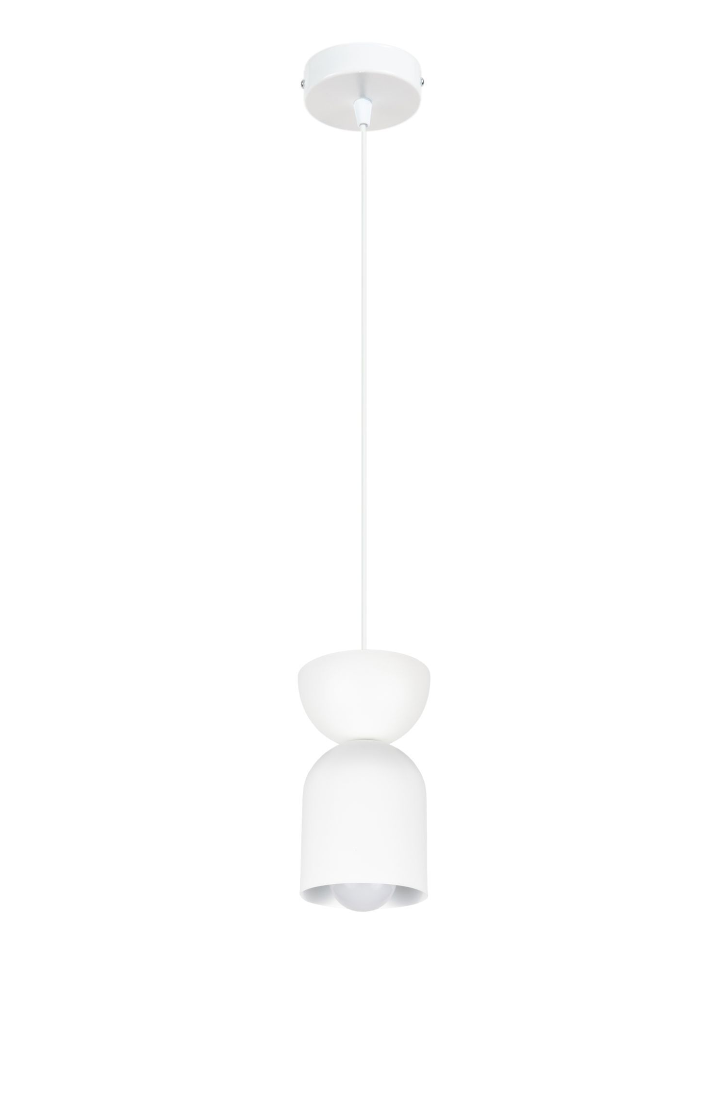 Minimalistische Hängelampe Weiß Zeitlos E27 Ø11 cm rund