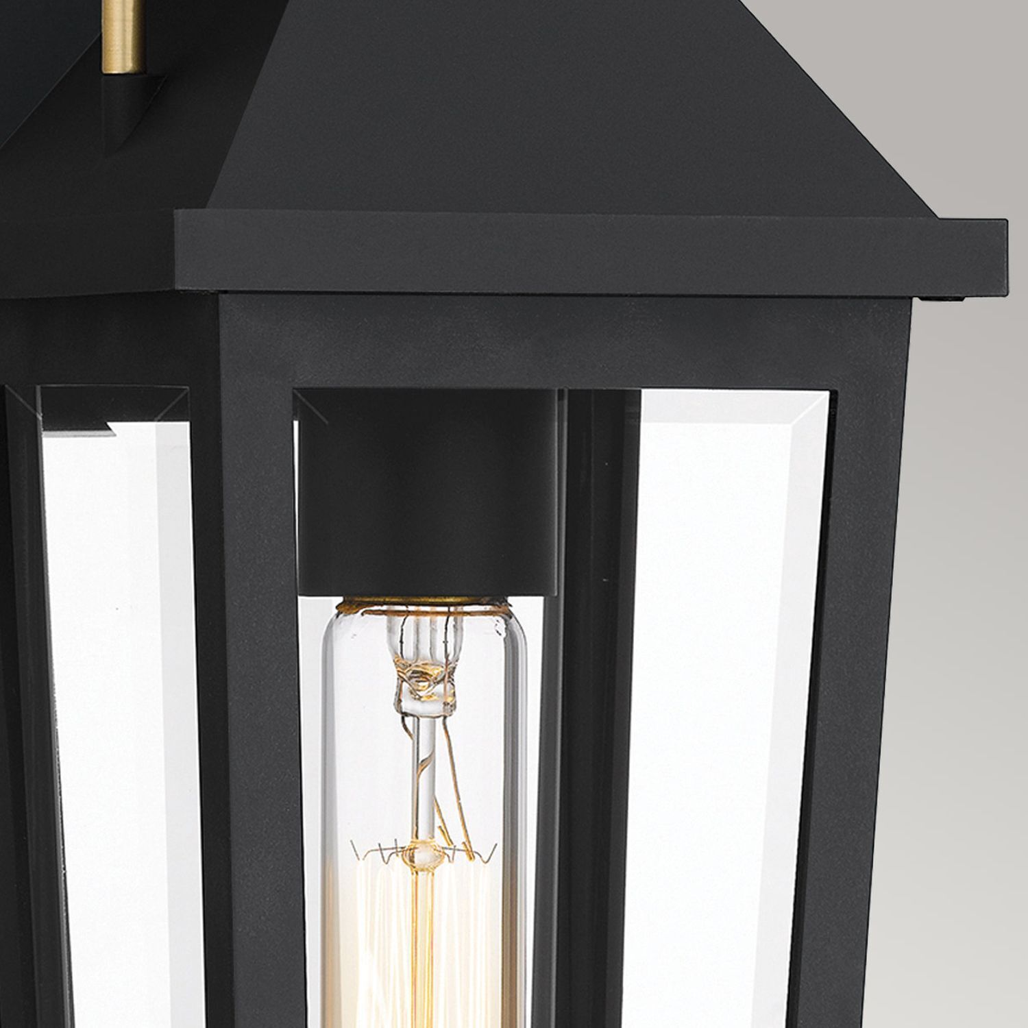 Außenwandlampe Schwarz E27 IP44 H: 37 cm Rustikal Lampe, Laterne