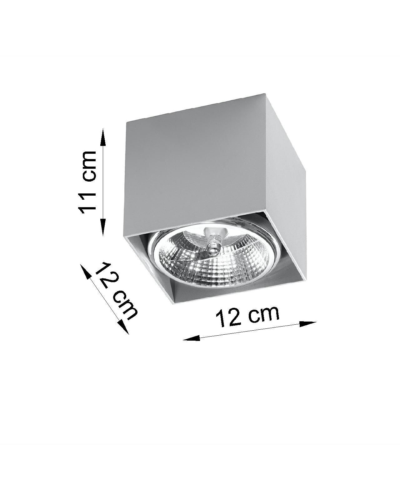 Kompakter Spot GELLIA Grau B:12cm eckig GU10