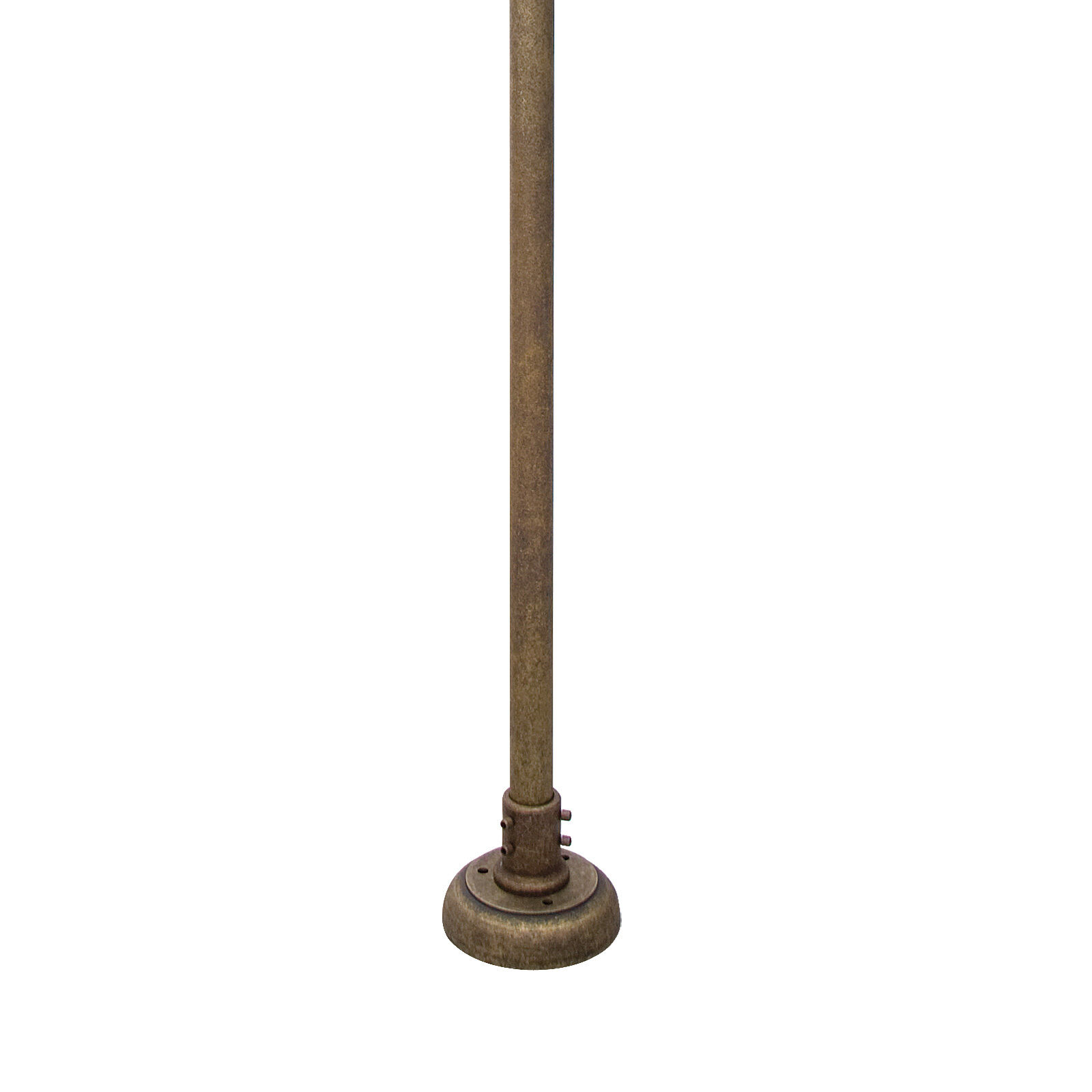 Maritime Wegeleuchte Messing Glas IP44 210 cm hoch E27