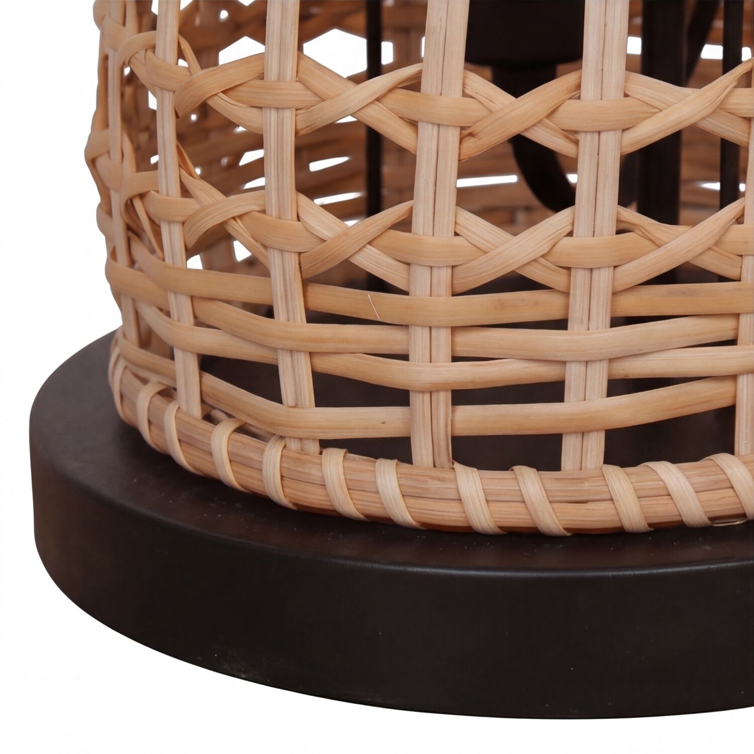 Stehlampe Rattan Natur niedrig 60 cm E27 Skandinavisch korb, Korban aus Rattan, geflochtener Korb, Rattankorb, basiskorb