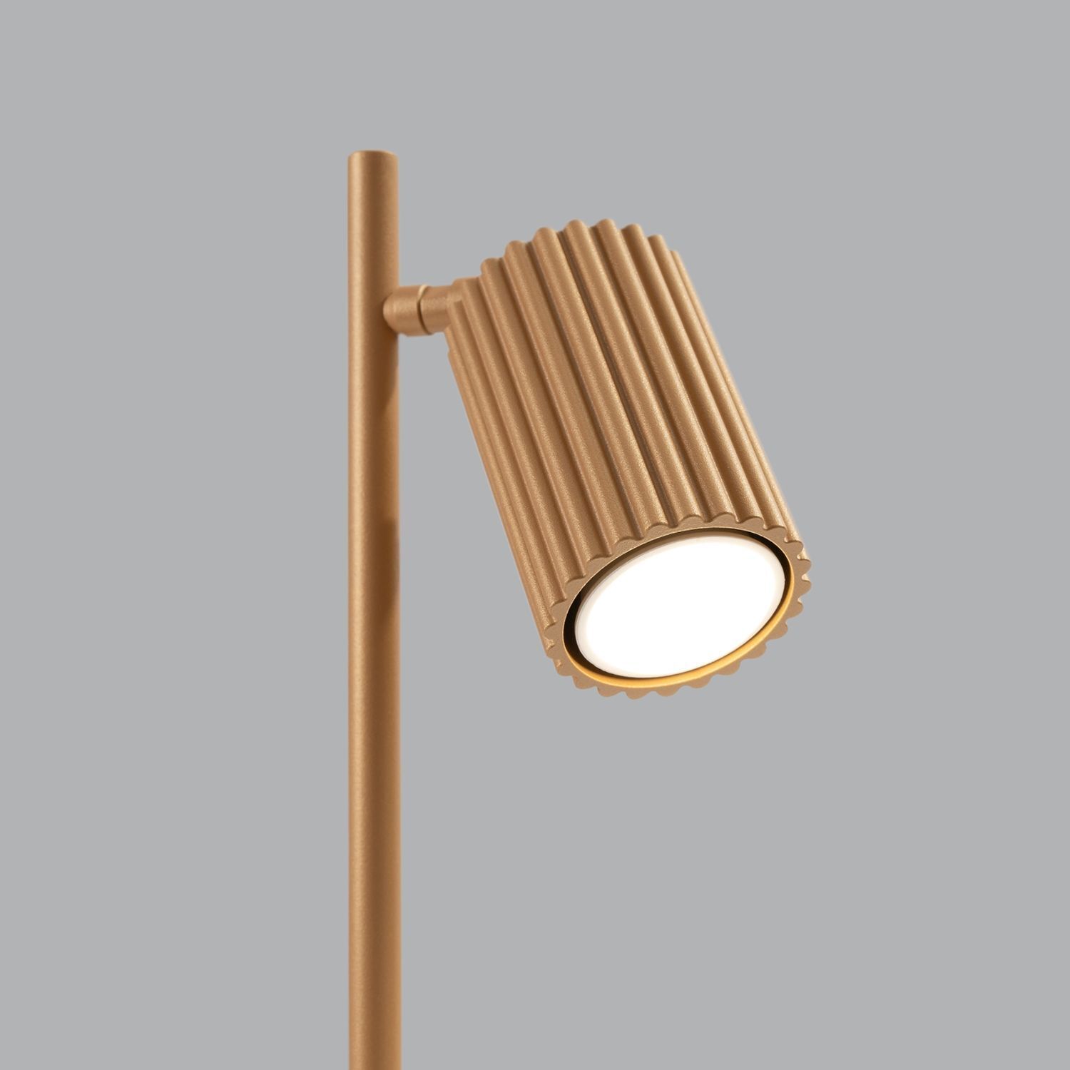Tischlampe schwenkbar 43 cm hoch Aluminium in Gold GU10